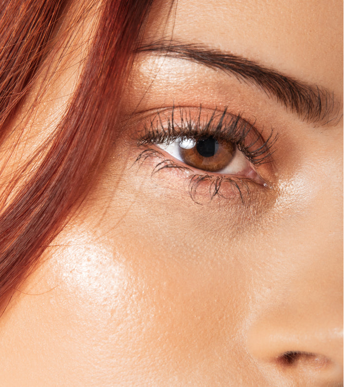 Close-up shot of model's eye