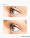 neuLASH® before and after image on model